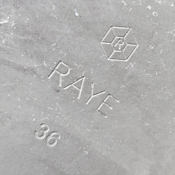 RAYE Emi Women's Black Suede & Leather Lace-Up Ankle Boots Lugged Size EU36 US5 - Picture 6 of 12